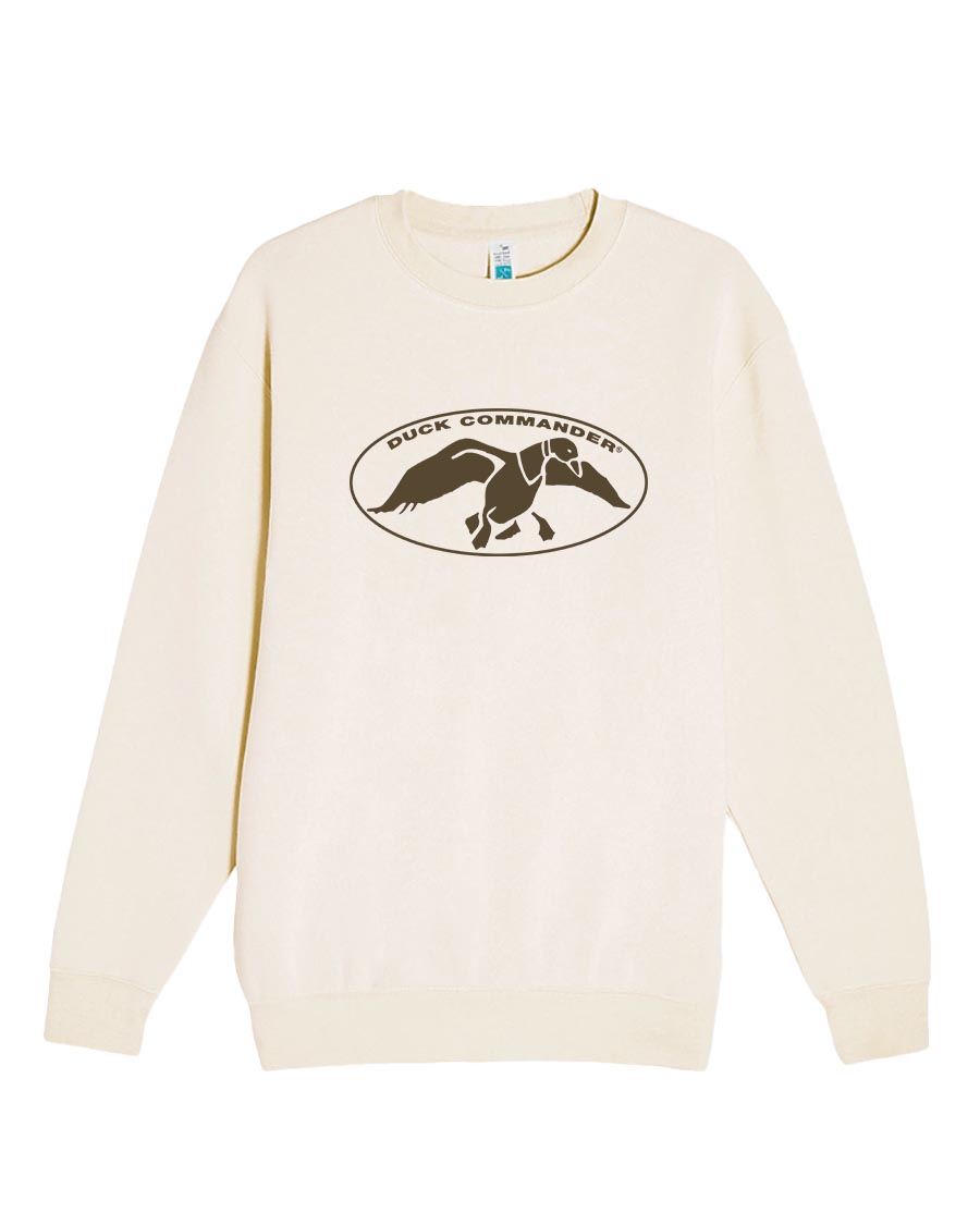 Duck Commander Oval Logo Crewneck - Cream