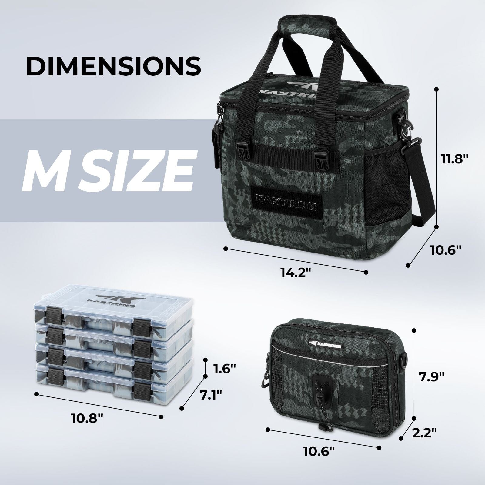 KastKing BaitSpace Fishing Tackle Bag with 4 Tackle Boxes 13 KastKing BaitSpace Fishing Tackle Bag with 4 Tackle Boxes