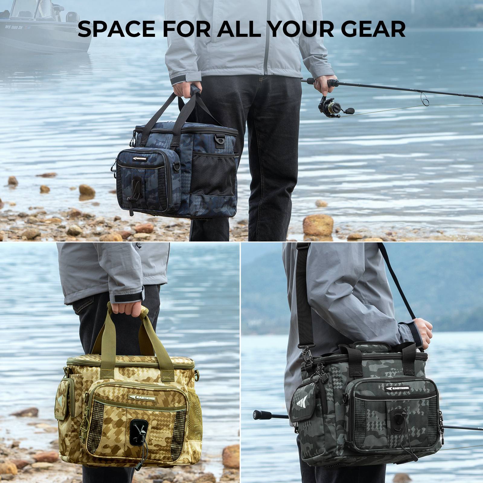 KastKing BaitSpace Fishing Tackle Bag with 4 Tackle Boxes 14 KastKing BaitSpace Fishing Tackle Bag with 4 Tackle Boxes