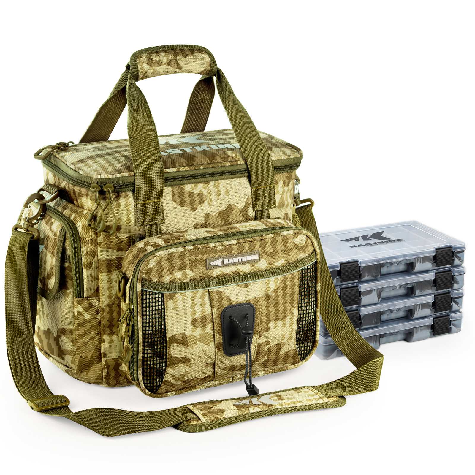 KastKing BaitSpace Fishing Tackle Bag with 4 Tackle Boxes 16 KastKing BaitSpace Fishing Tackle Bag with 4 Tackle Boxes