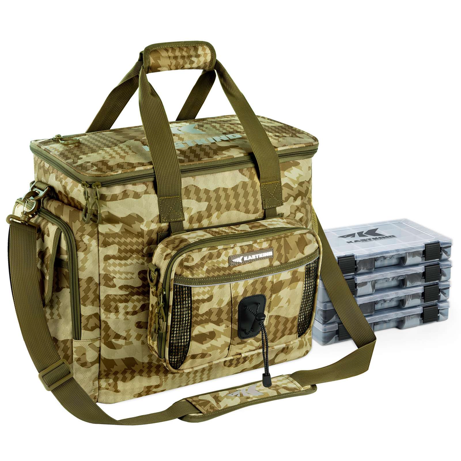 KastKing BaitSpace Fishing Tackle Bag with 4 Tackle Boxes 3 KastKing BaitSpace Fishing Tackle Bag with 4 Tackle Boxes