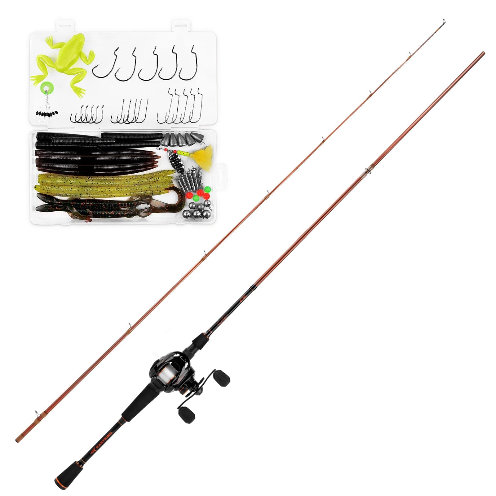 KastKing Brent Chapman Baitcaster Rod and Reel Combo with Tackle Kit