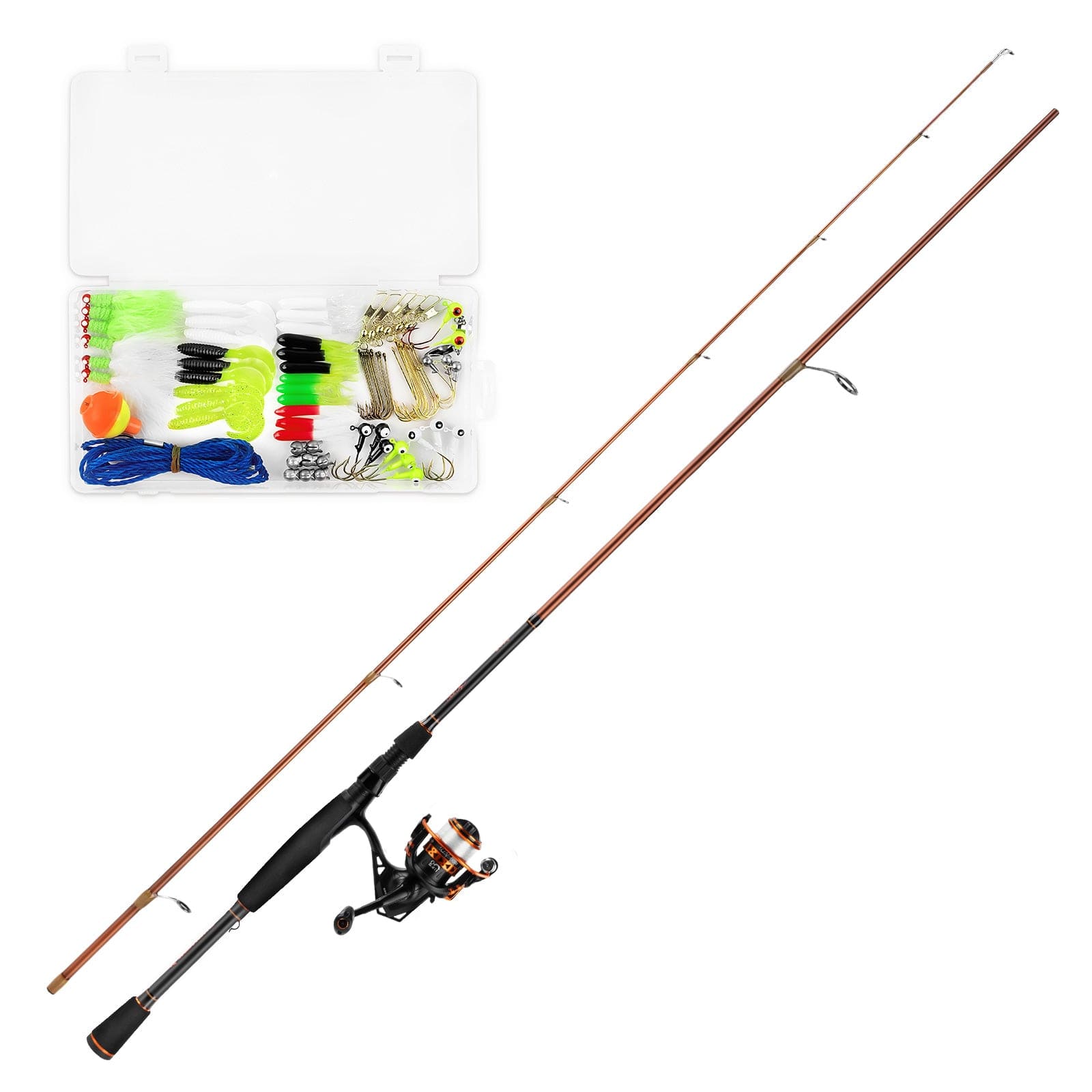 KastKing Brent Chapman Spinning Fishing Rod and Reel Combo with Tackle Kit