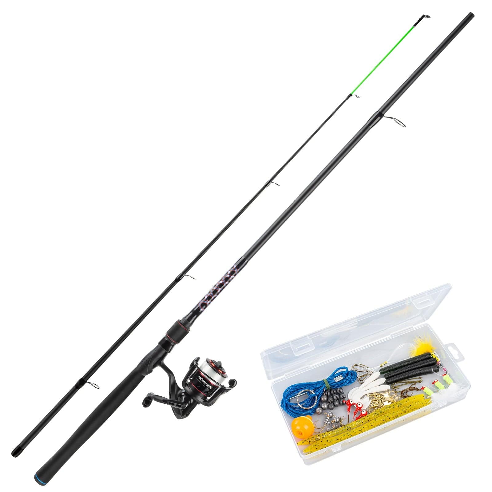 KastKing Brutus Spinning Fishing Rod and Reel Combo with Tackle Kit