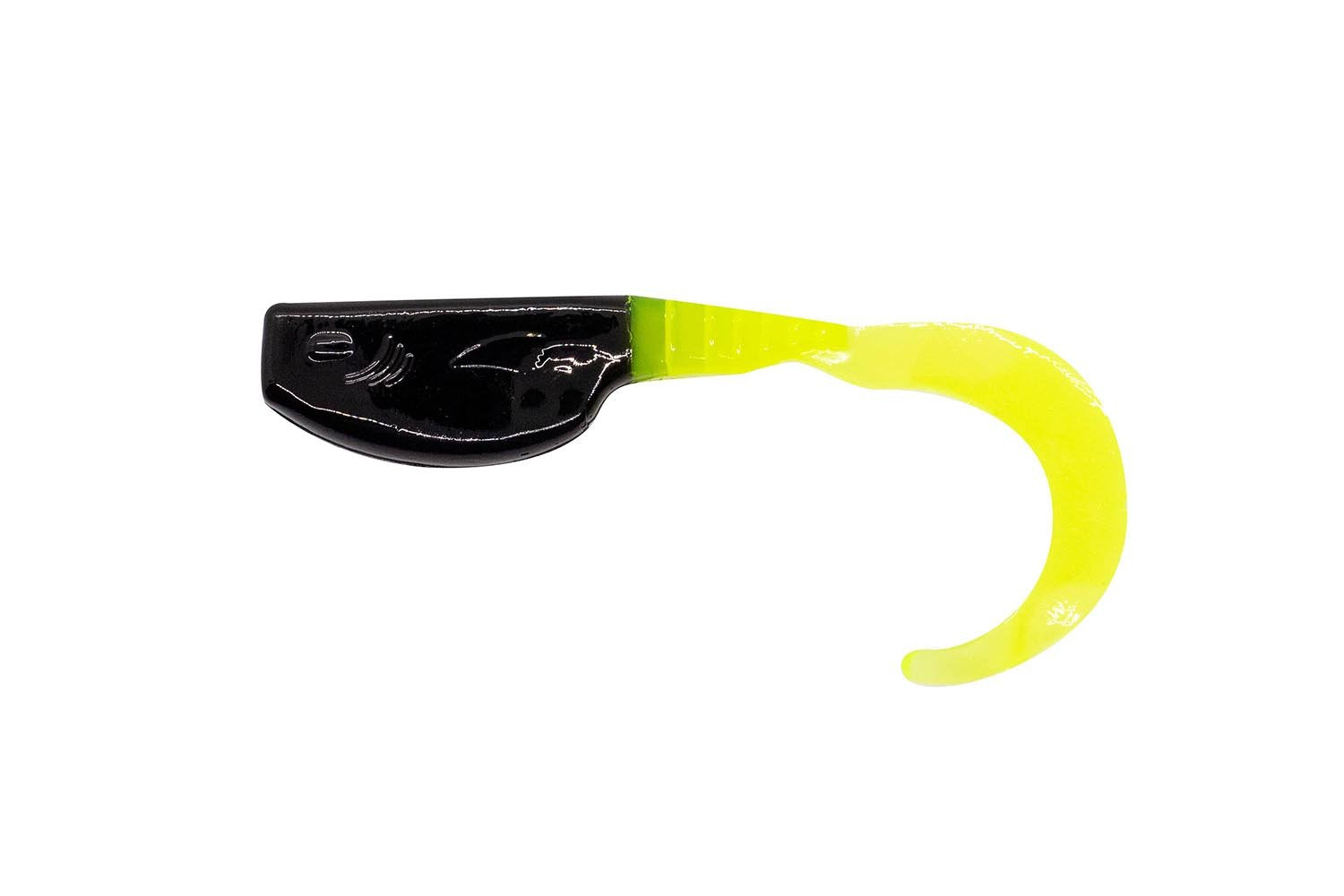 Fin Commander Slab Curly Black/Chartreuse, 12 pc.