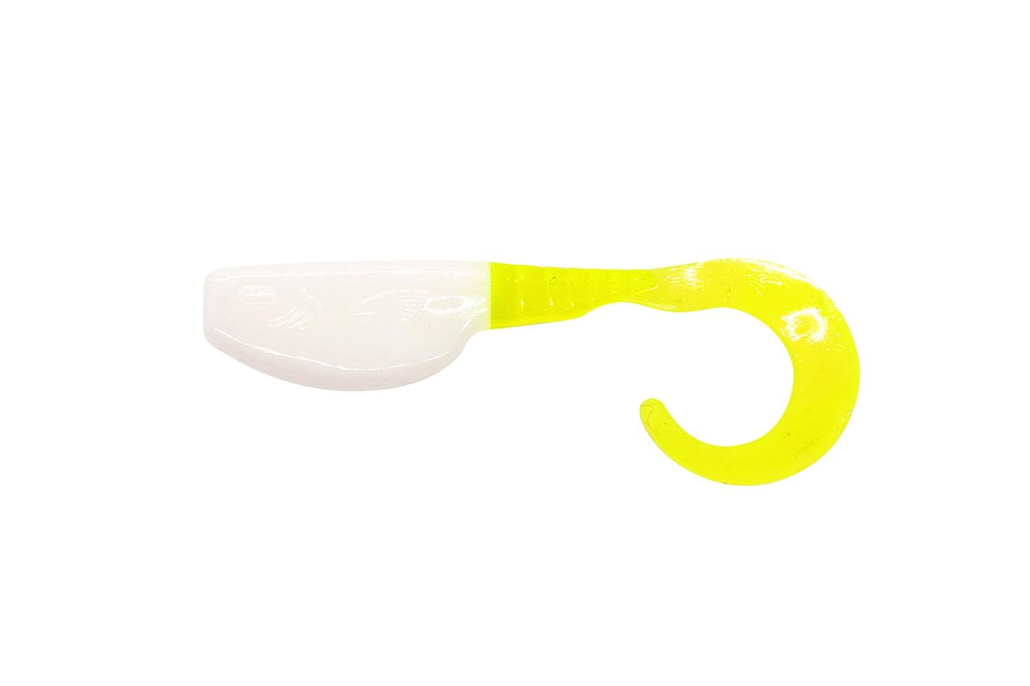 Fin Commander Slab Curly White/Chartreuse, 12 pc.
