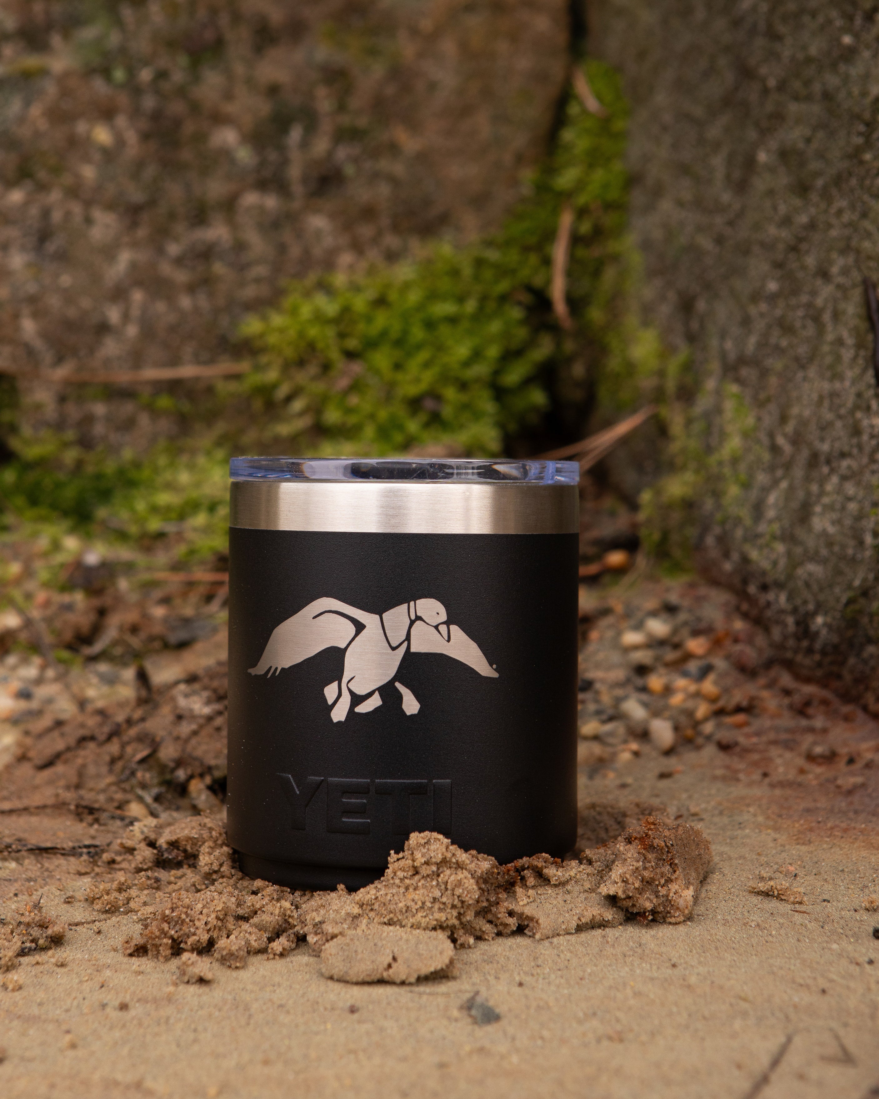 Duck Commander Icon 10oz Black Yeti Rambler Lowball