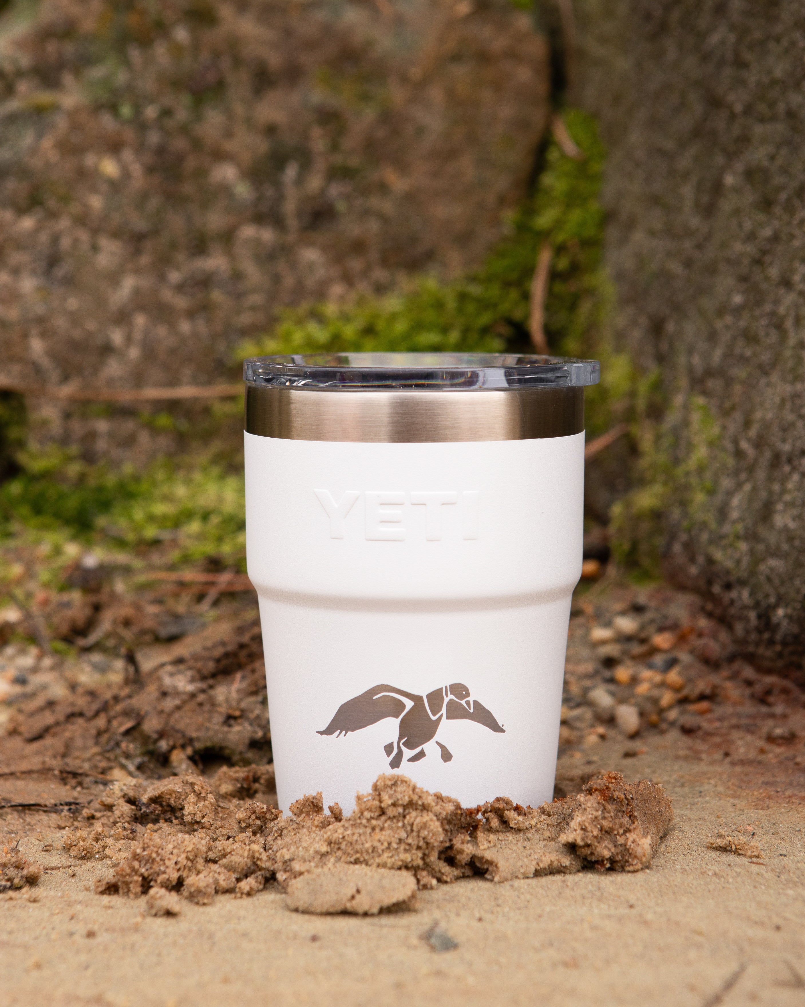 Duck Commander 16oz White Icon Stackable Yeti Rambler