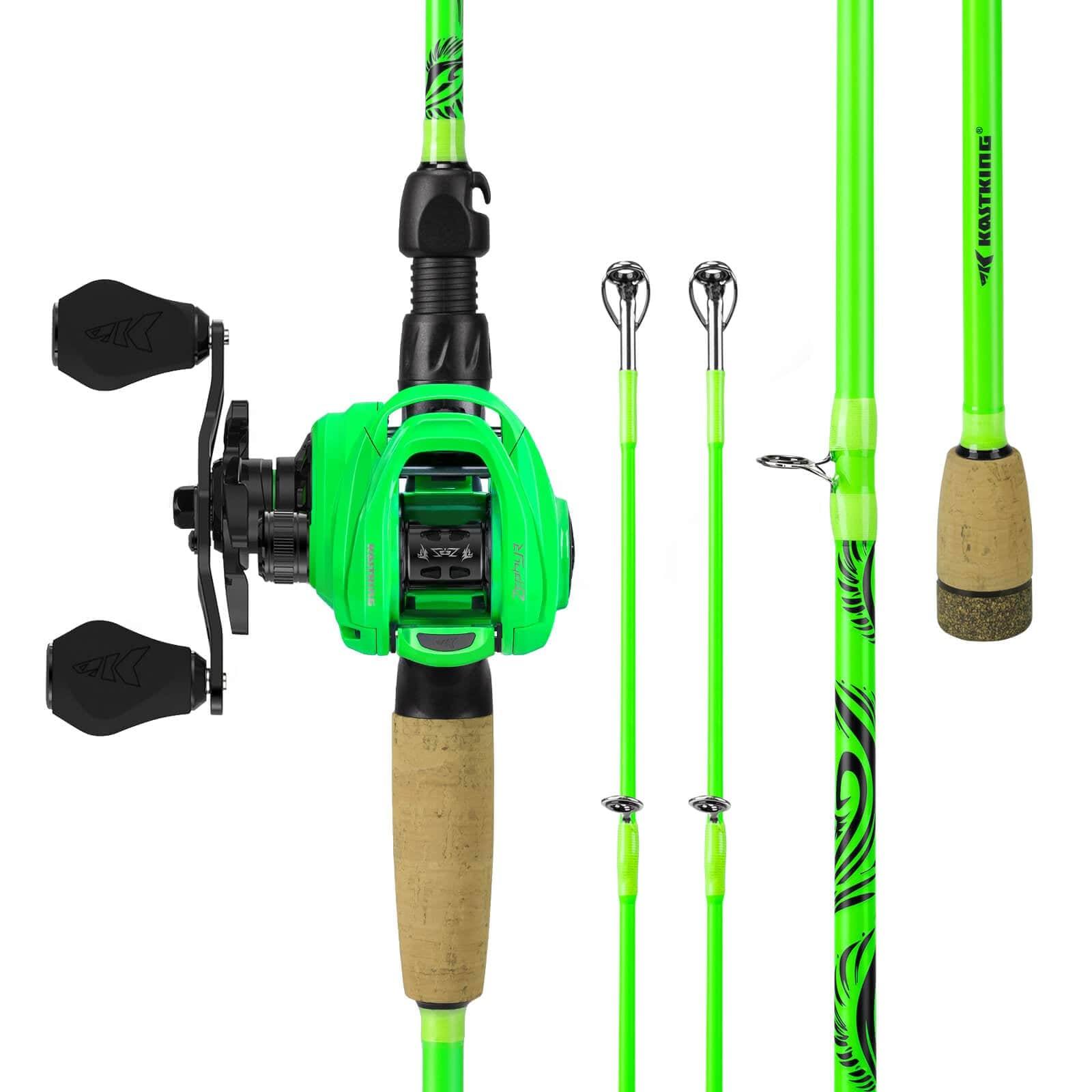 KastKing Zephyr Dual-tip Baitcaster Rod and Reel Combo