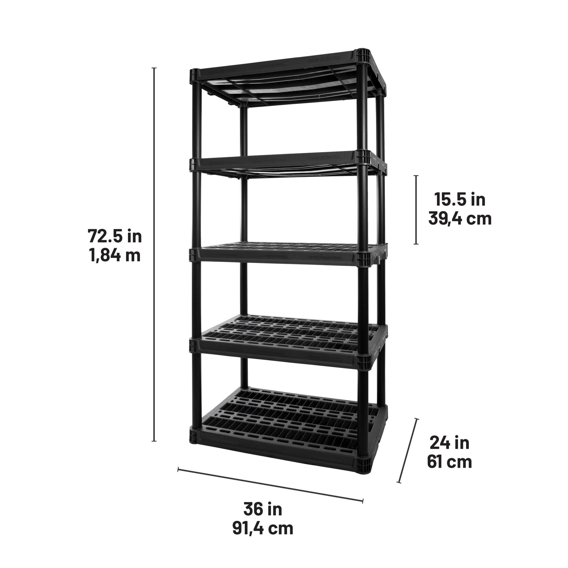 5-Shelf Extra Heavy Duty Storage Unit 4 5-Shelf Extra Heavy Duty Storage Unit