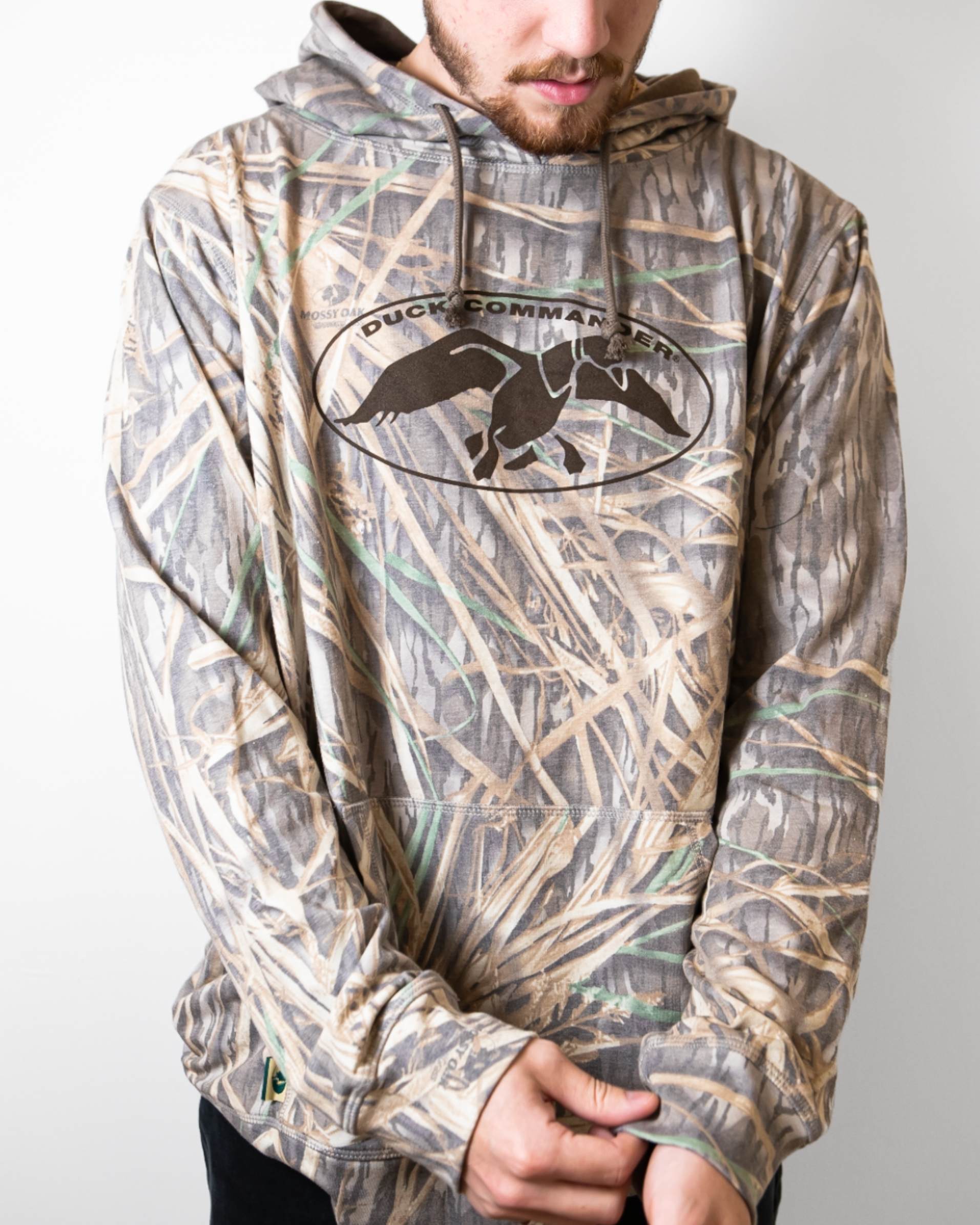 Duck Commander Mossy Oak Washed Shadowgrass Logo Hoodie